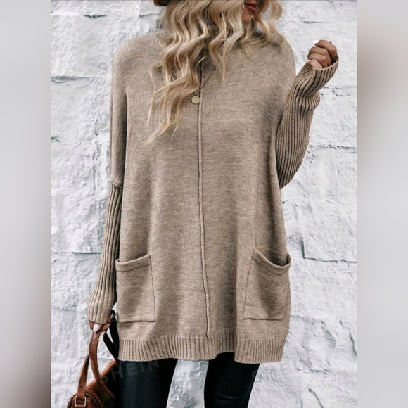 Black mock neck batwing sweater - Picture 5 of 5